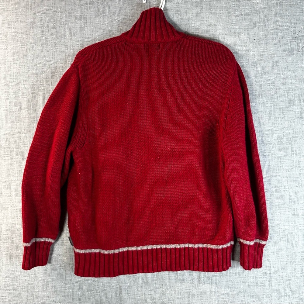 Woolrich Women XL Red Snowflakes Sweater Angora Ramie Blend High Neck Ski Winter - Picture 7 of 10